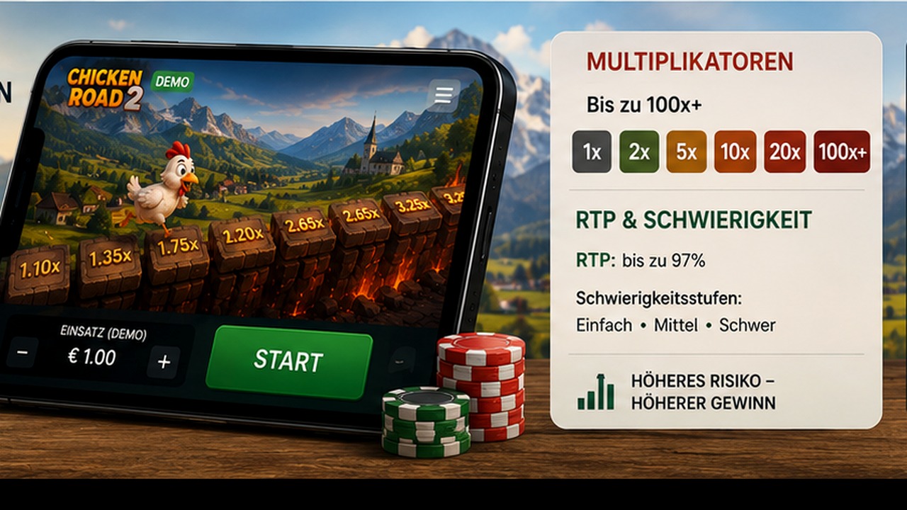 Chicken Road 2 Multiplikatoren RTP Schwierigkeitsstufen und Risikomanagement Bild